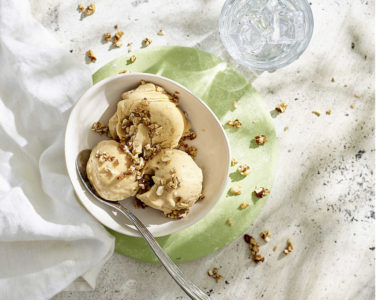 Almond & Peanut Butter Crunch Vegan Ice Cream