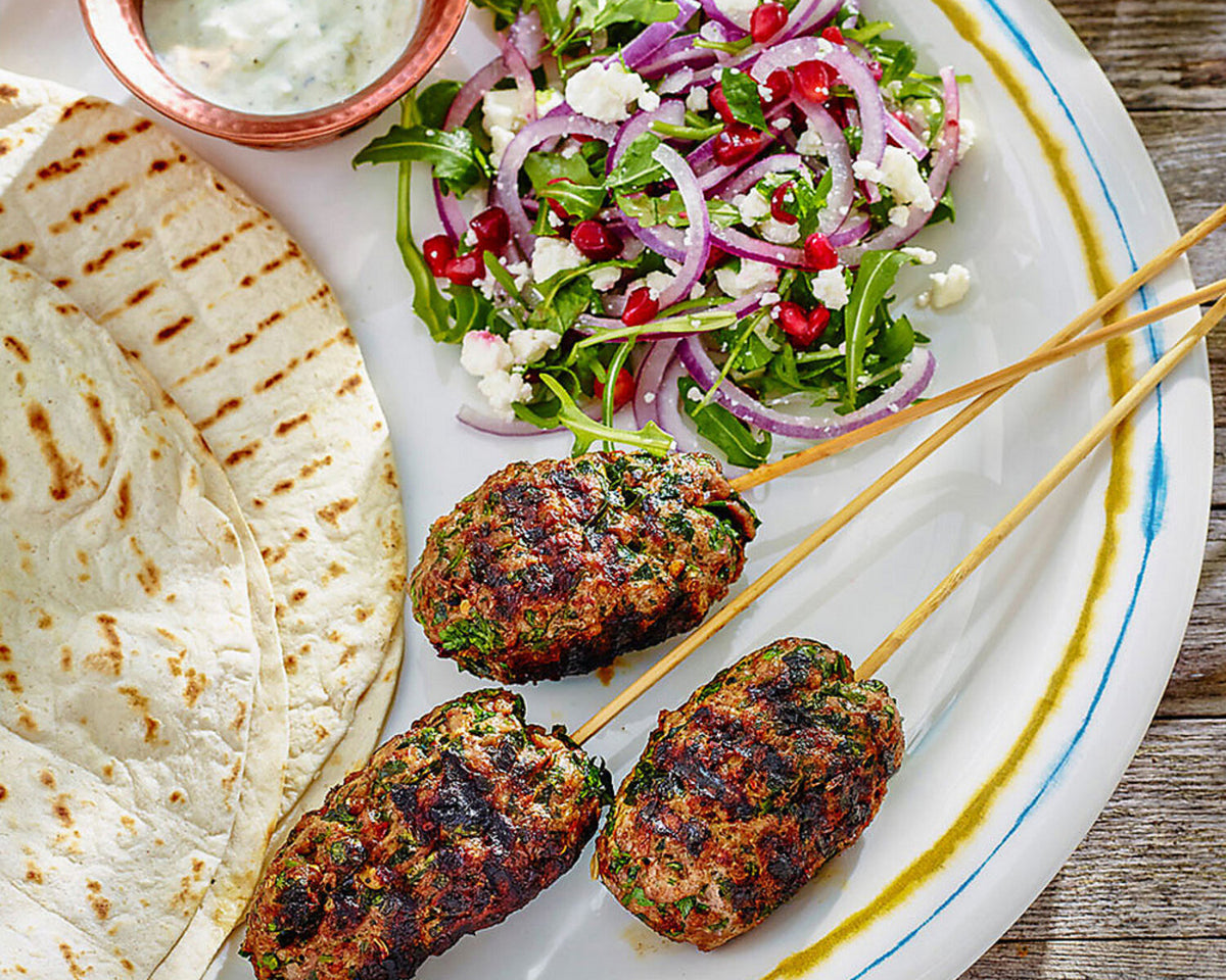 Amazing Minced Lamb Koftas with Yoghurt Dressing