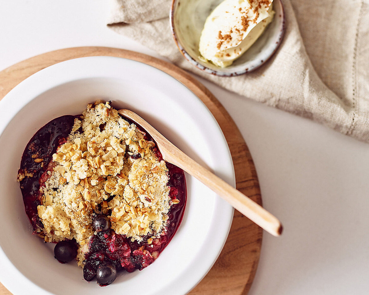 Apple & Blackcurrant Crumble