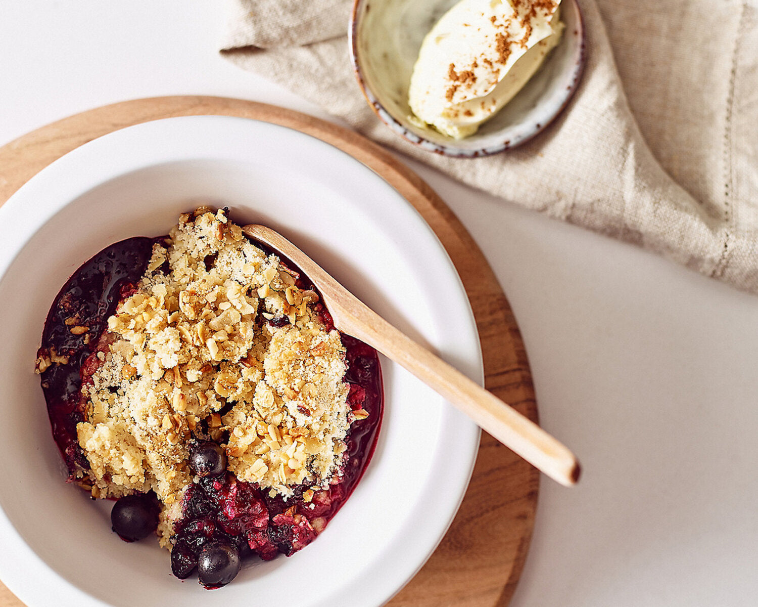 Apple & Blackcurrant Crumble