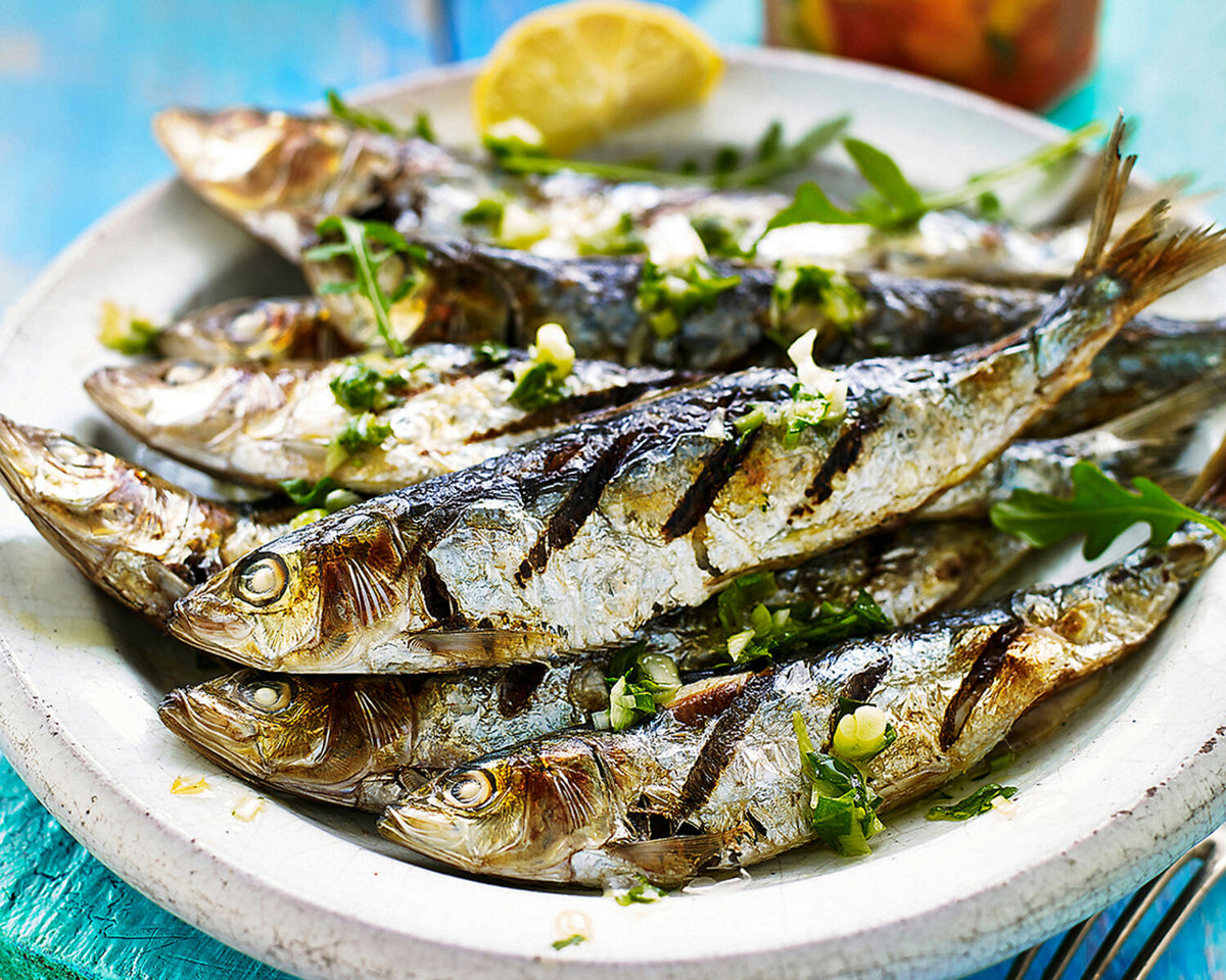 Barbecued Sardines with Wild Rocket Salsa