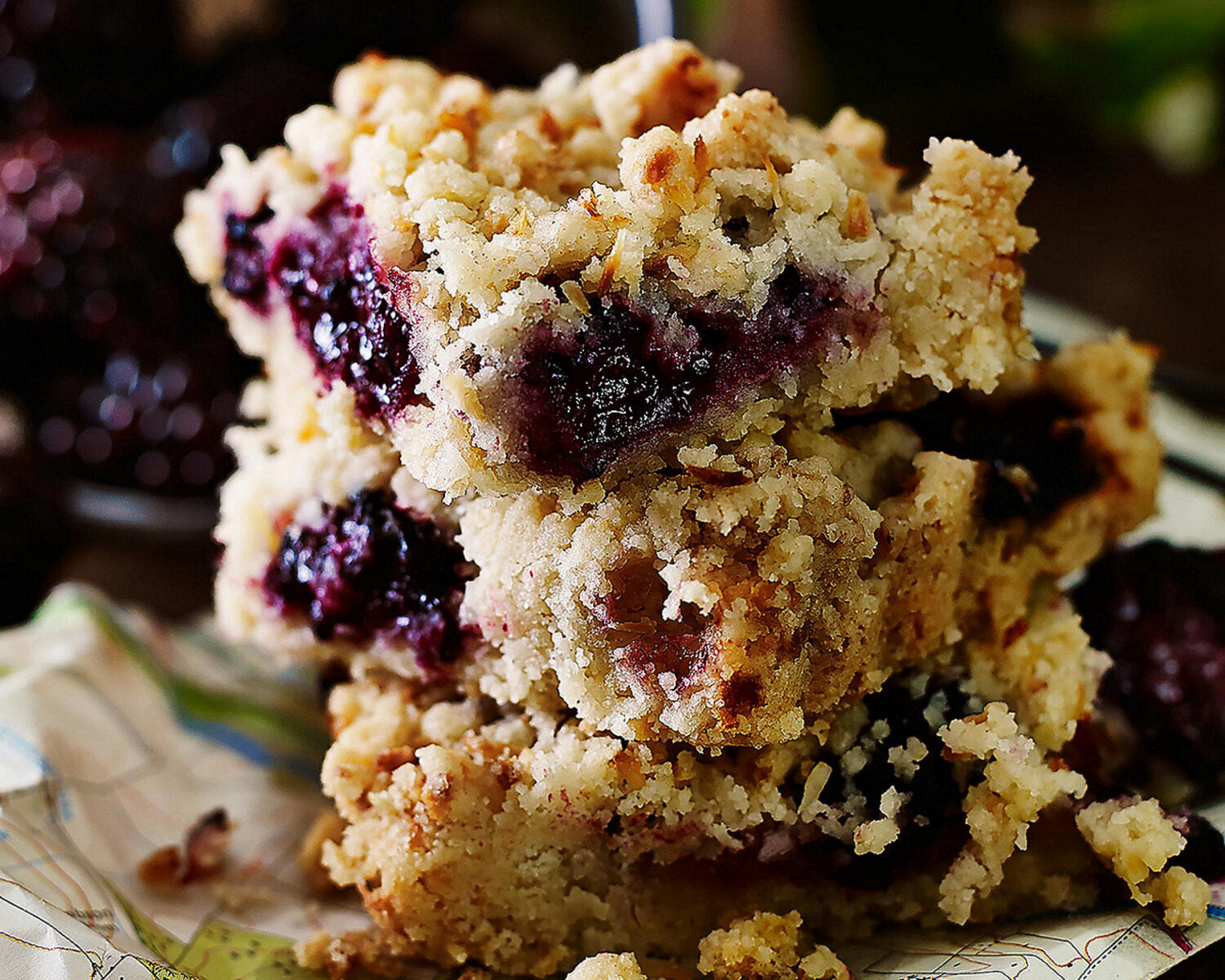 Blackberry Crumble Bars