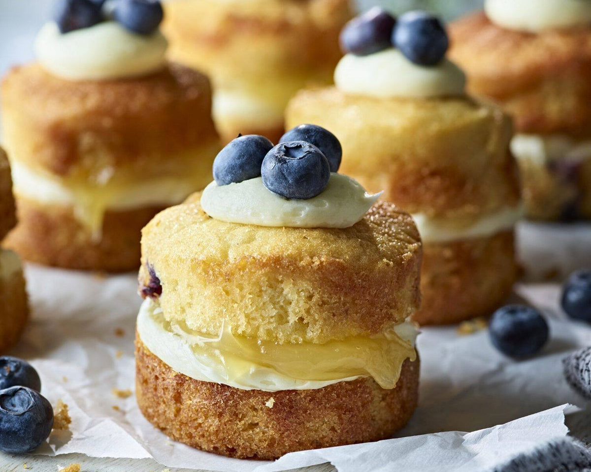 Blueberry & Lemon Curd Mini Sponges