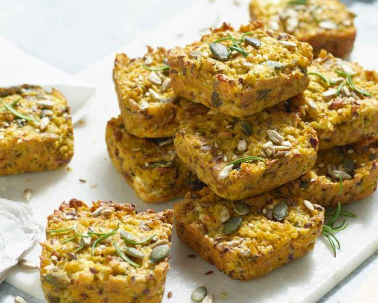 Carrot, Courgette & Feta Savoury Flapjack