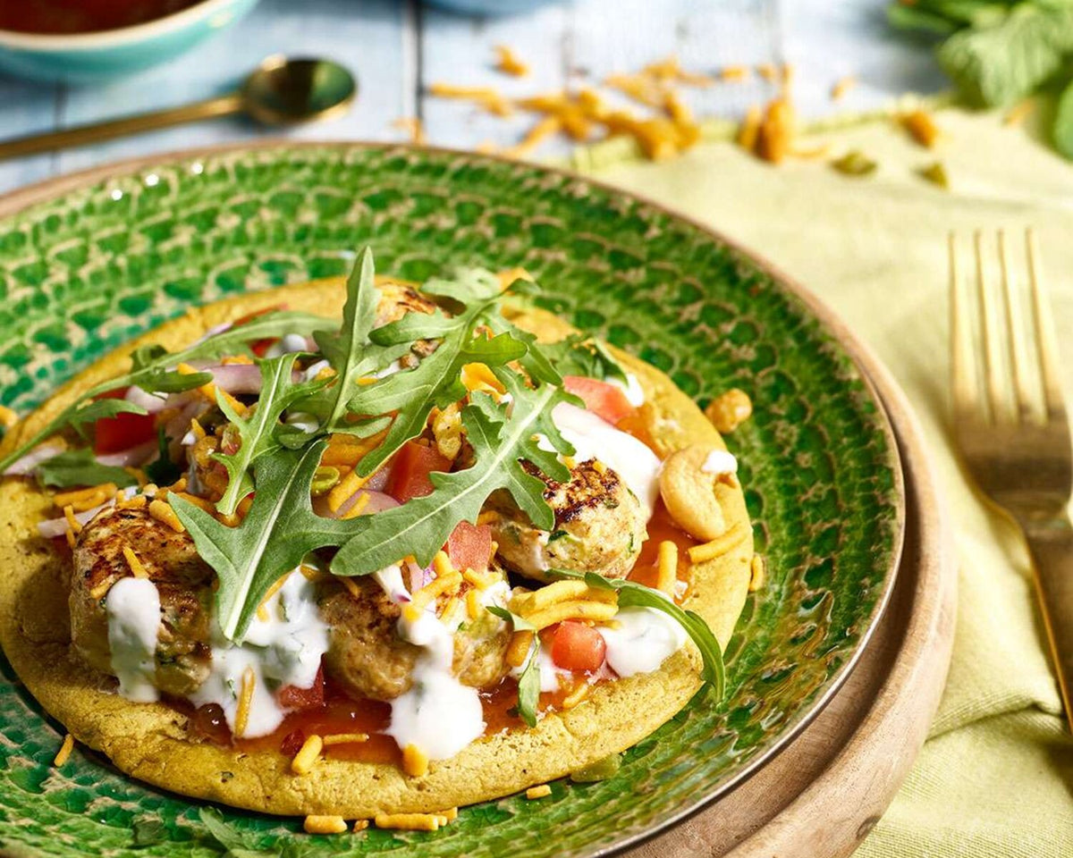 Prue Leith's Indian Chickpea Pancakes with Chicken Bites