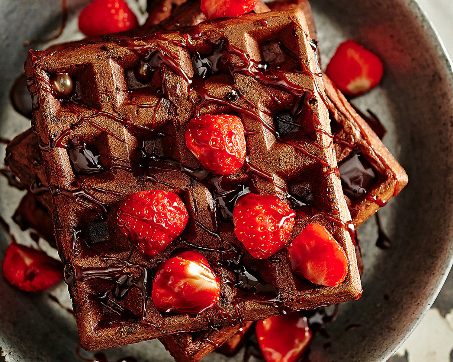 Chocolate Brownie Waffles