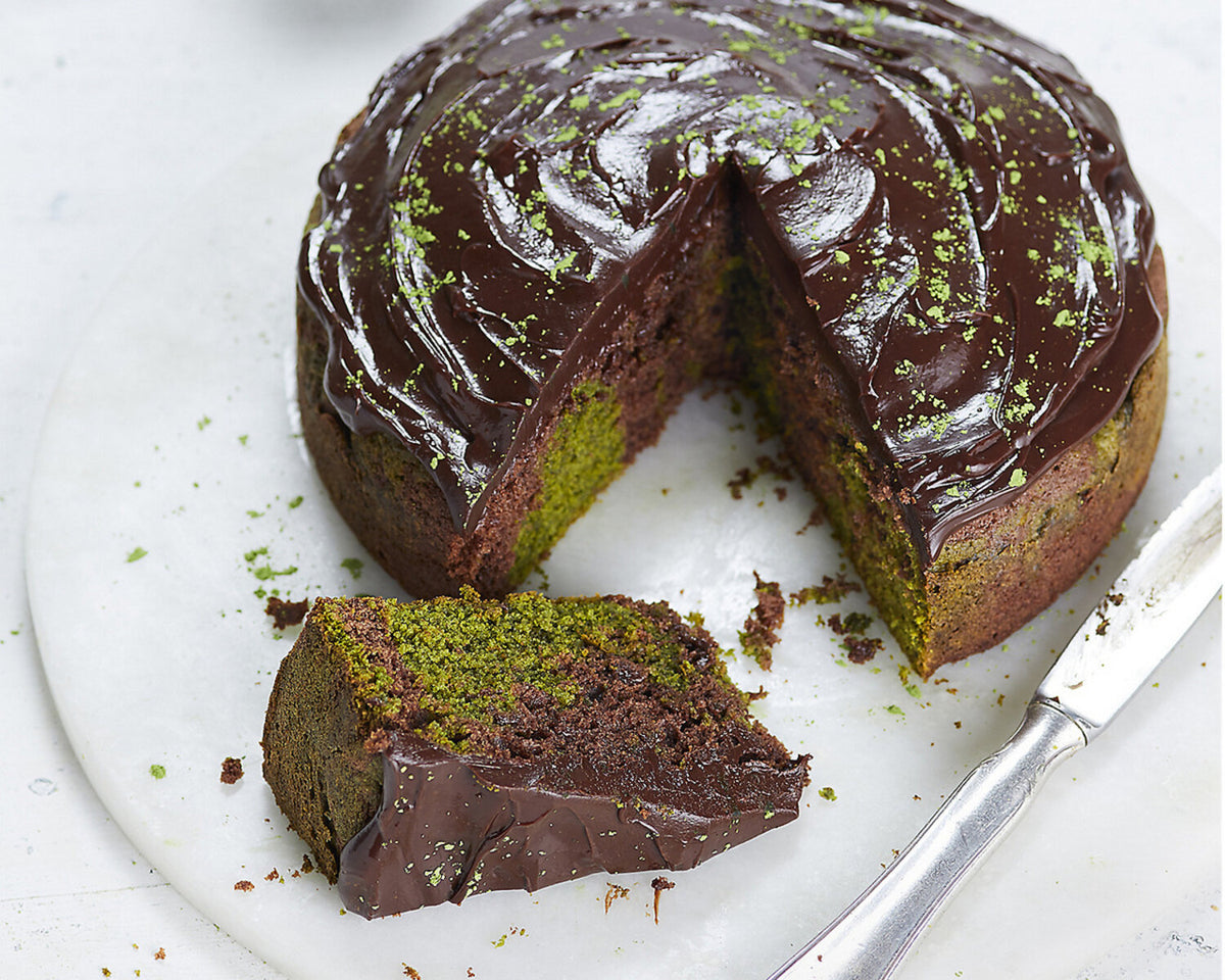 Chocolate Matcha Camouflage Cake