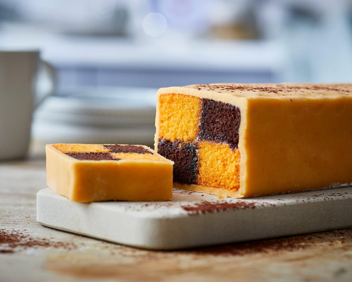Chocolate Orange Battenberg Cake