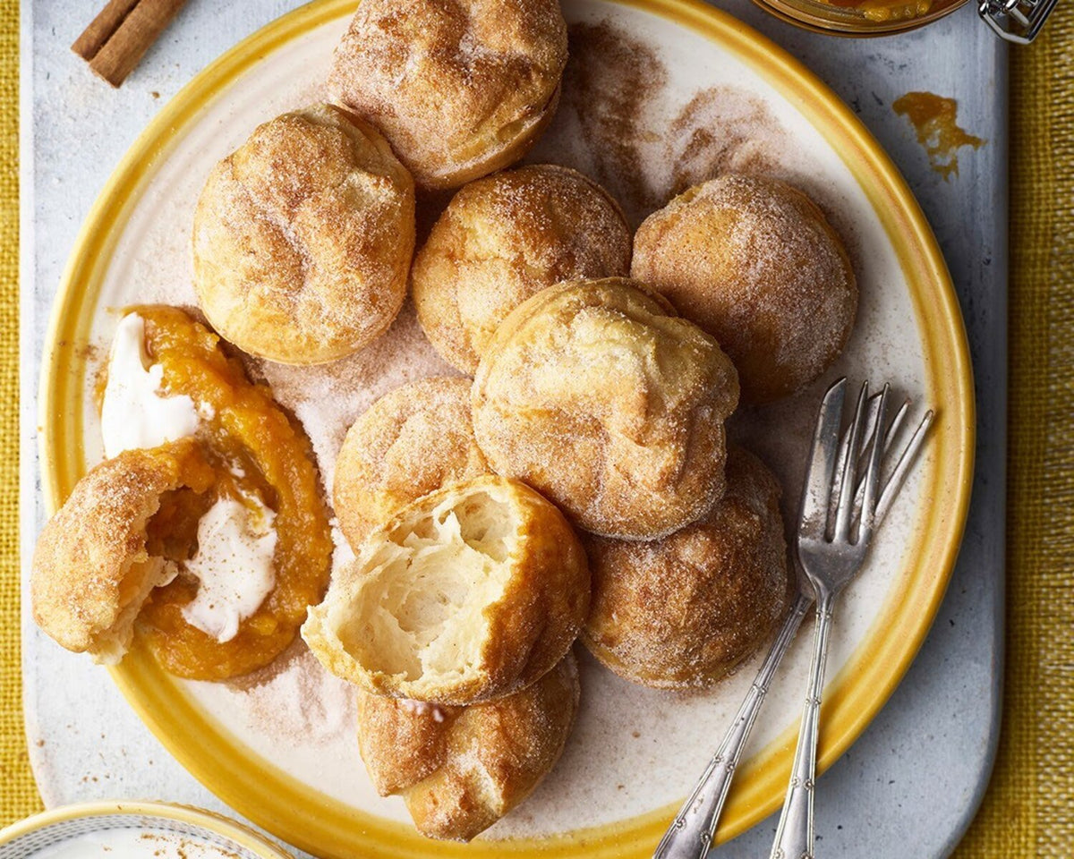 Prue Leith's Cinnamon Sugar Popovers with Sweet Pumpkin Compote