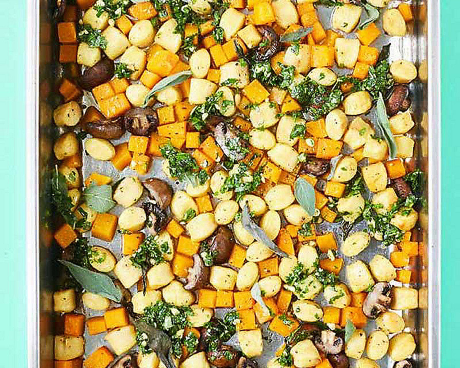 Crispy Gnocchi with Mushrooms, Squash & Sage