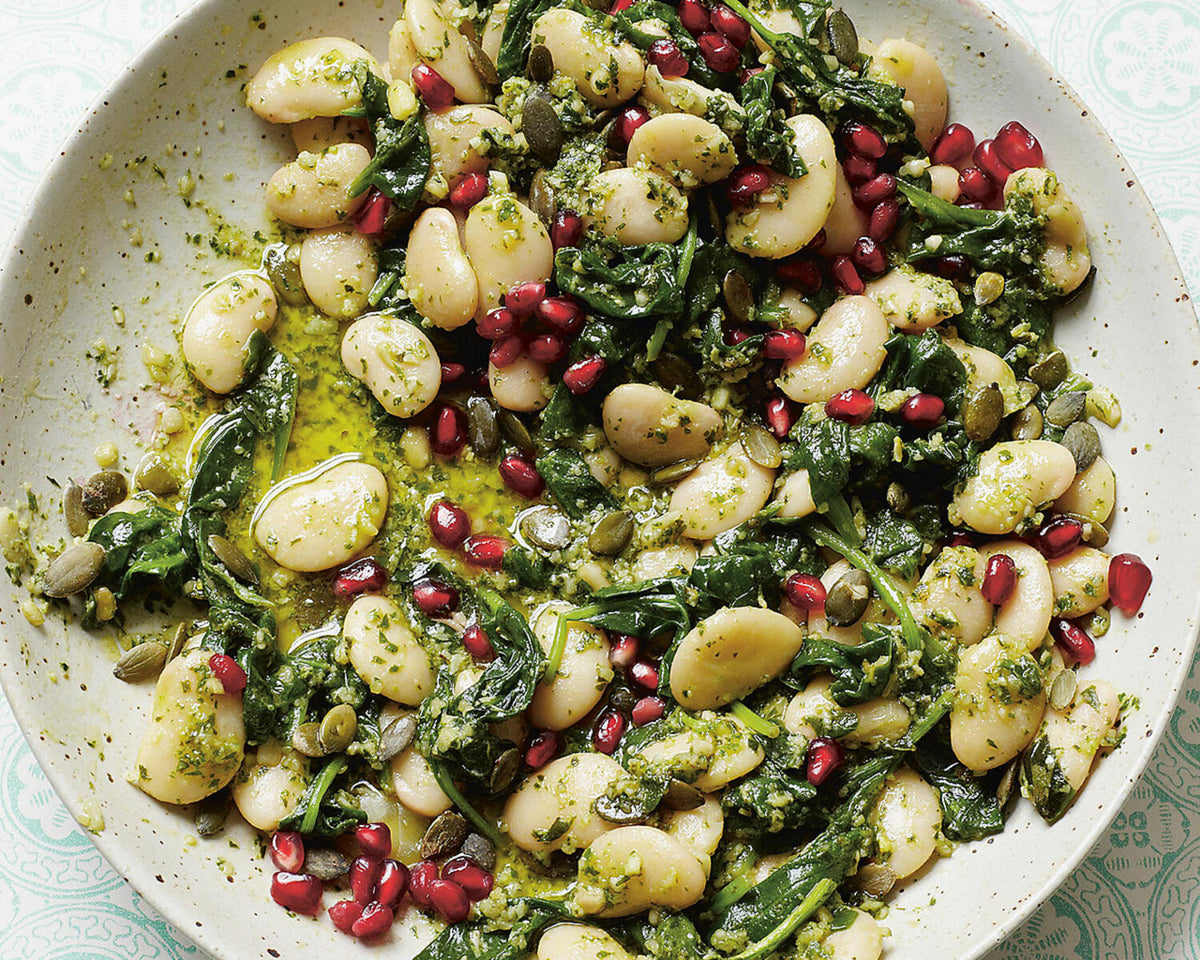 Deliciously Ella's Warming Pesto Butter Beans