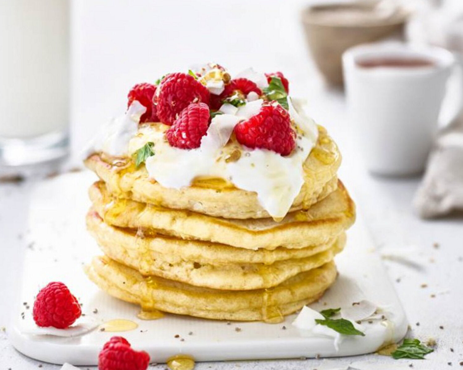 Fluffy Kefir Pancakes