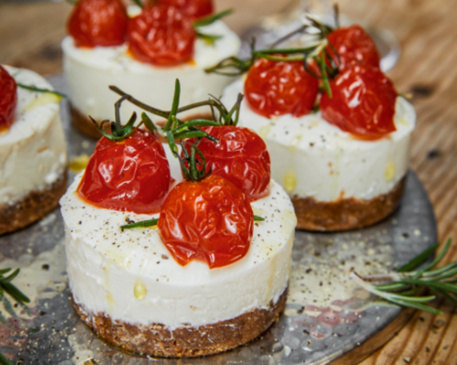 Goat’s Cheese & Roasted Tomato Mini Cheesecakes