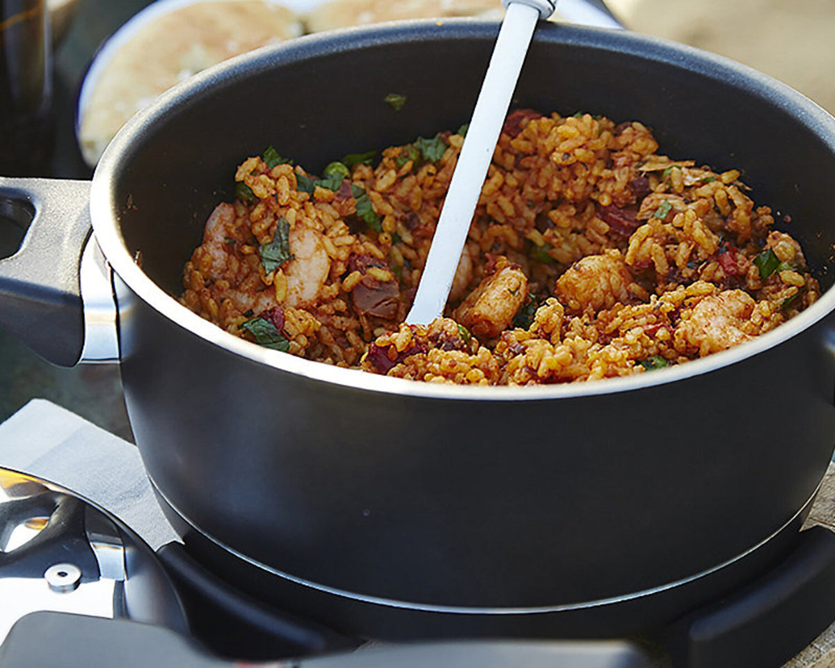 Grand Remoska Prawns with Spiced Rice