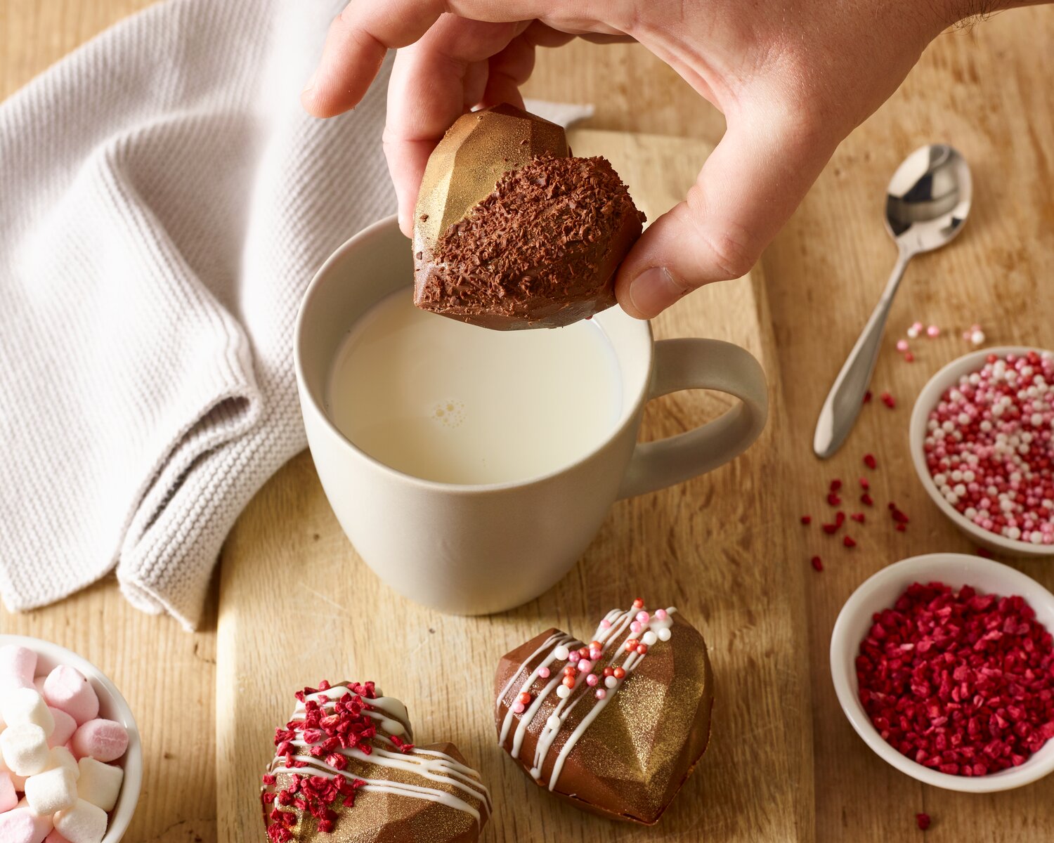 Valentine's Heart Chocolate Bombe Melts