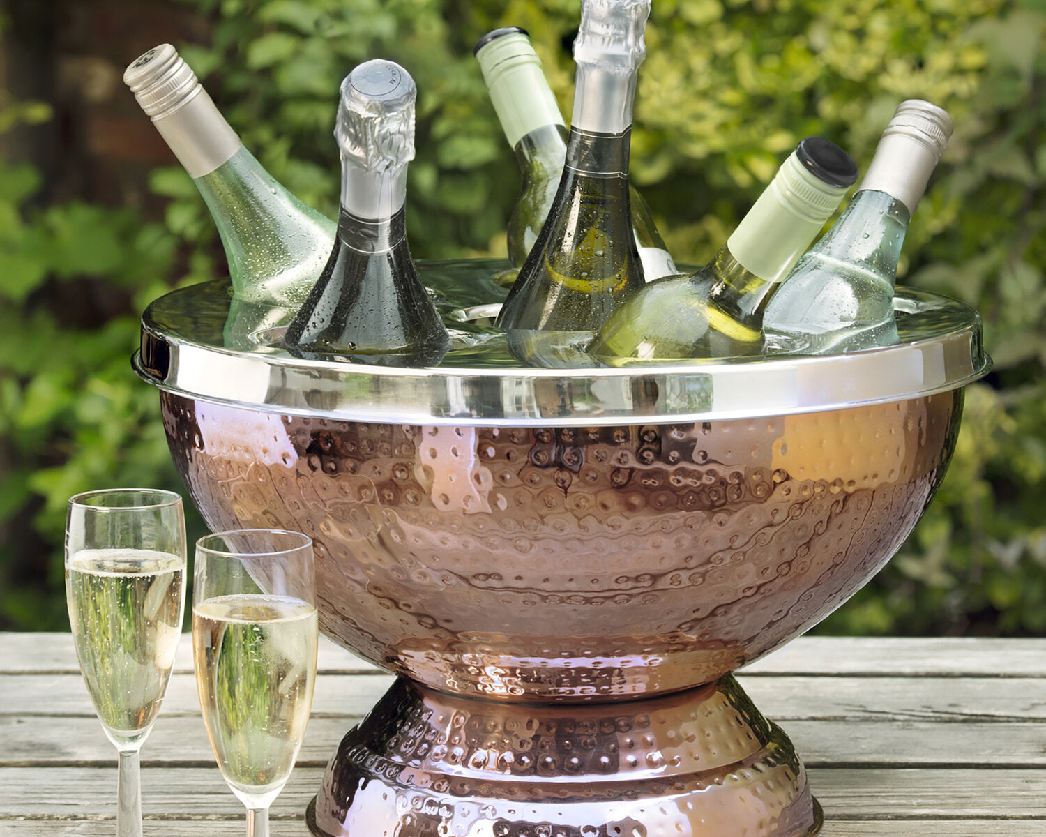 wine and champagne cooler bowl for home bar hacks