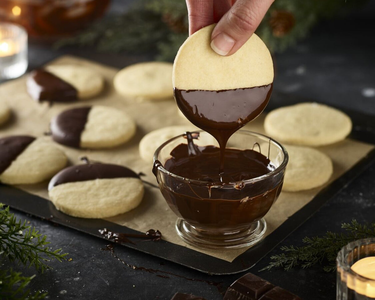 Home-Made Chocolate Dipped Short Bread