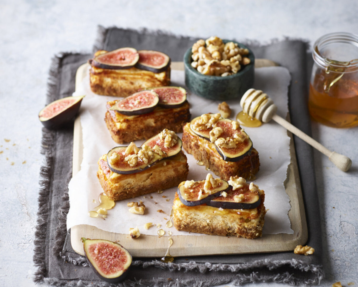 Honey, Walnut & Fig Cheesecake Bars