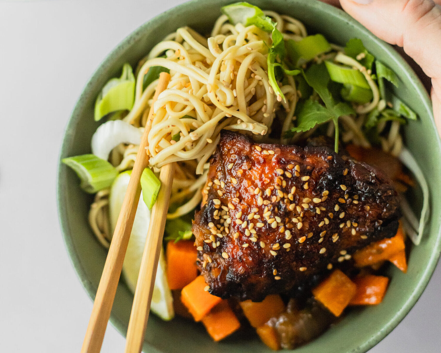 Korean Chicken Thighs with Butternut Squash