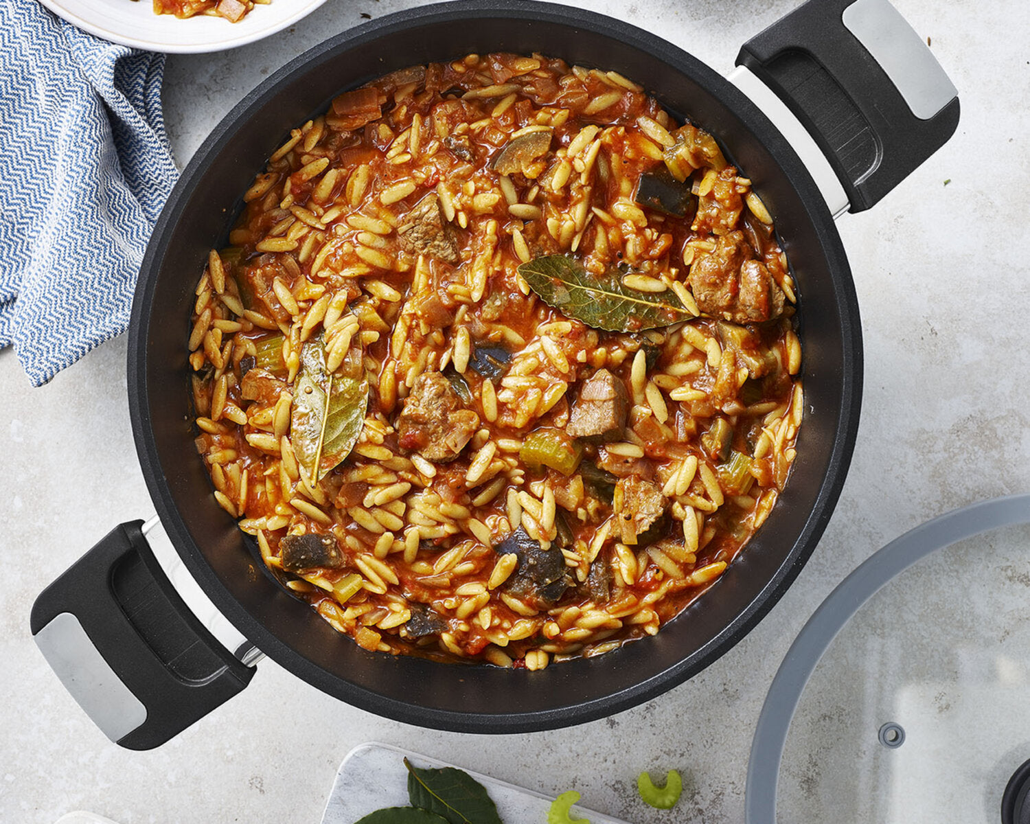 Lamb, Aubergine & Orzo Casserole for Remoska Tria