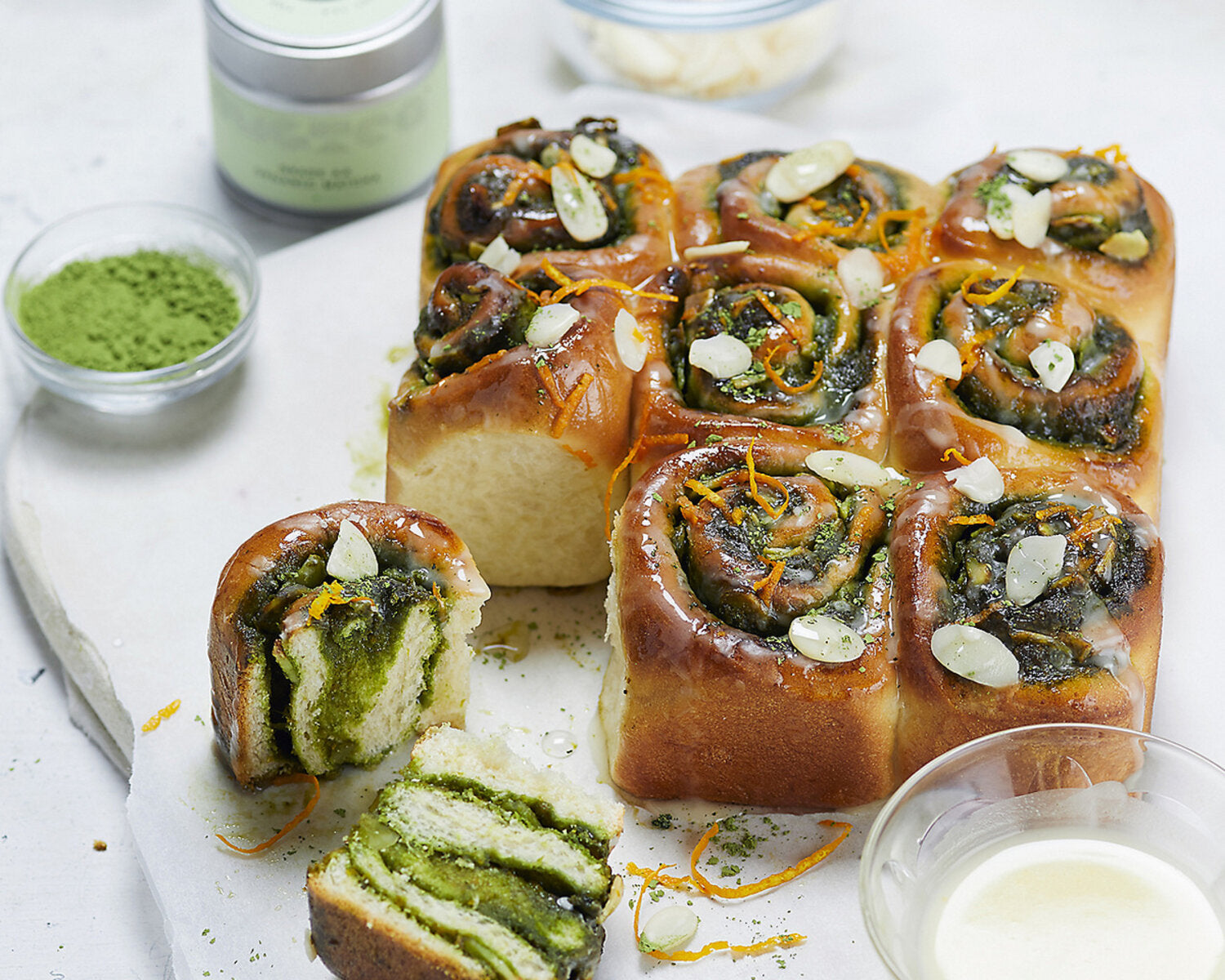 Matcha Chelsea Bun Swirls