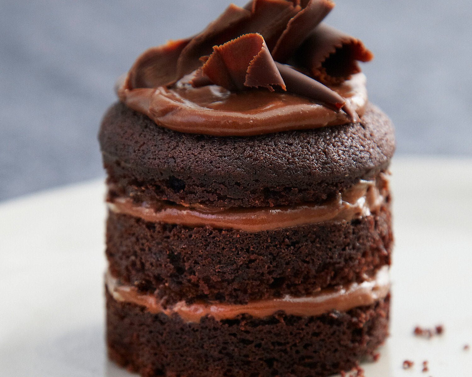Mini Chocolate Mud Cakes with Salted Caramel Chocolate Icing