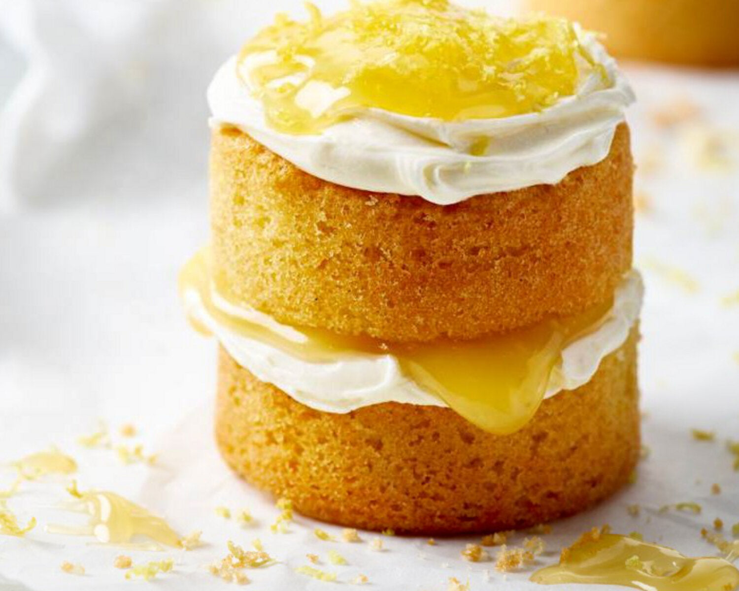 Mini Lemon Curd Sponge Cakes