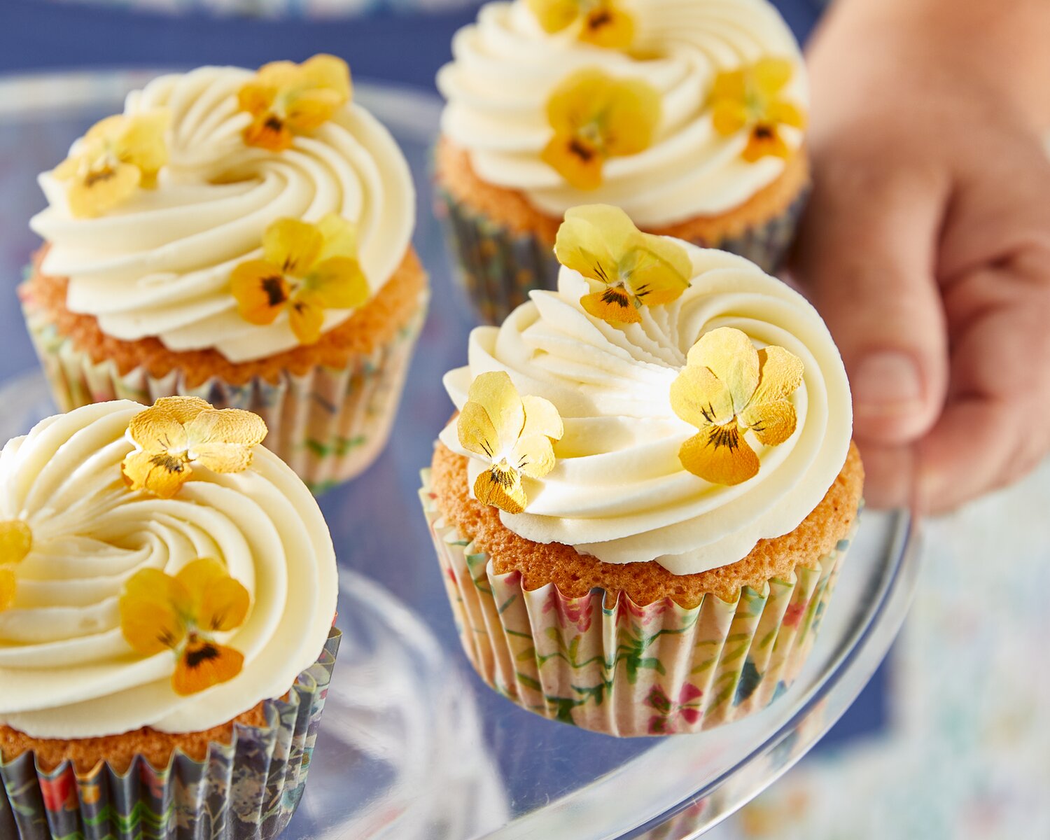 Mother's Day Floral Vanilla Cupcakes