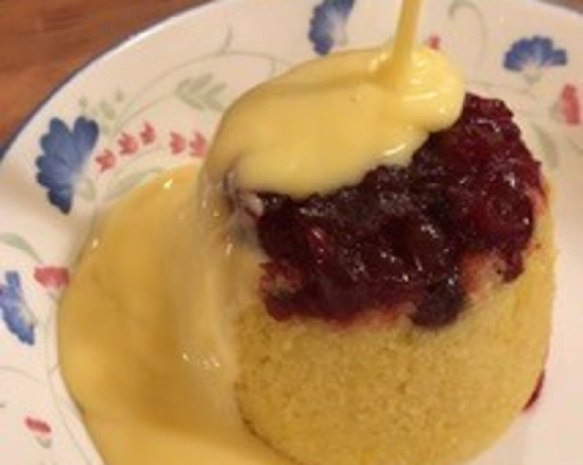 Cranberry and Orange Budget Pudding