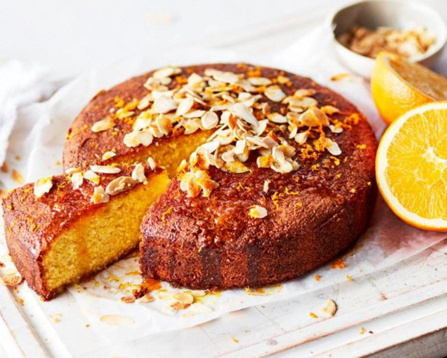 Orange Blossom & Almond Polenta Cake