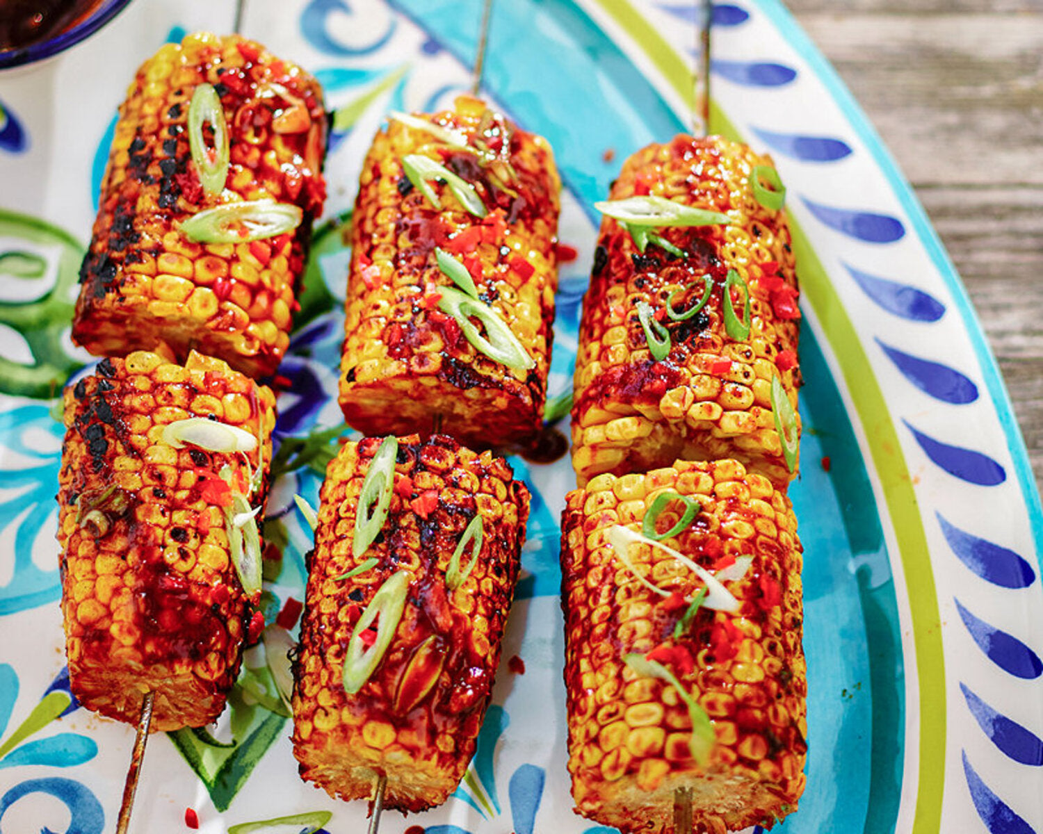 Oriental Mini Sweetcorn Skewers
