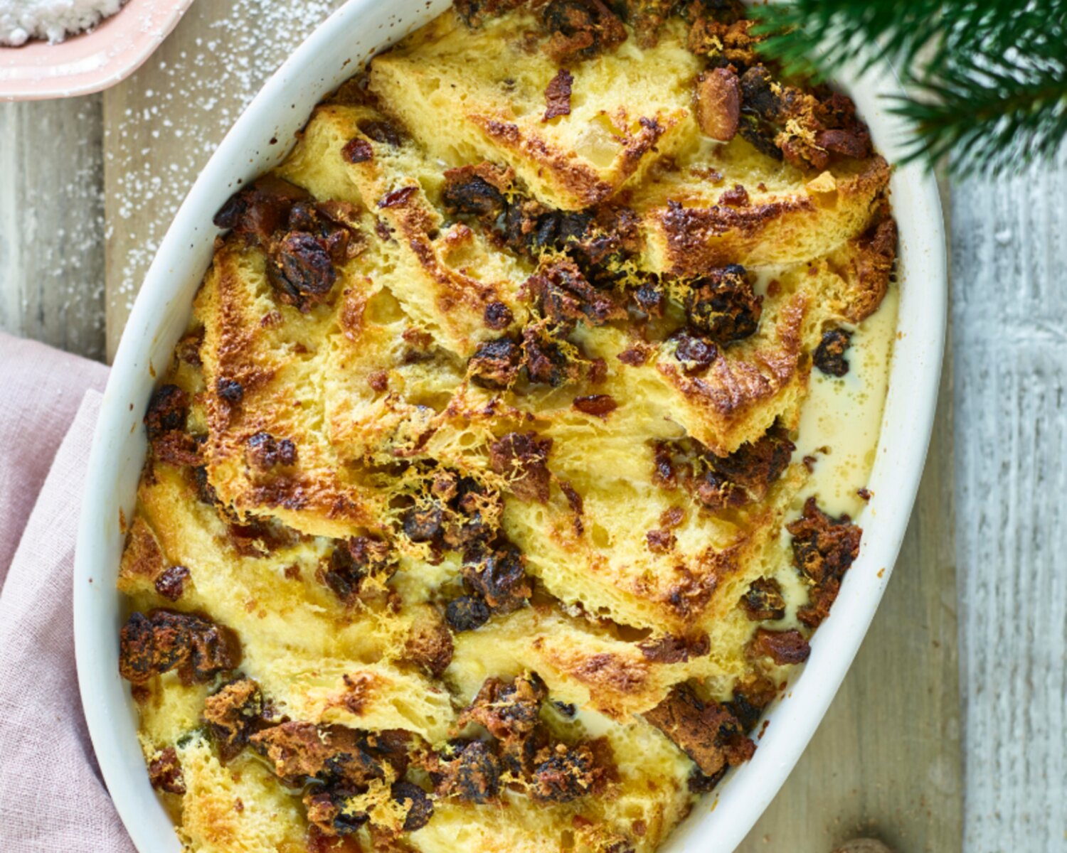 Panettone Christmas Bread and Butter Pudding