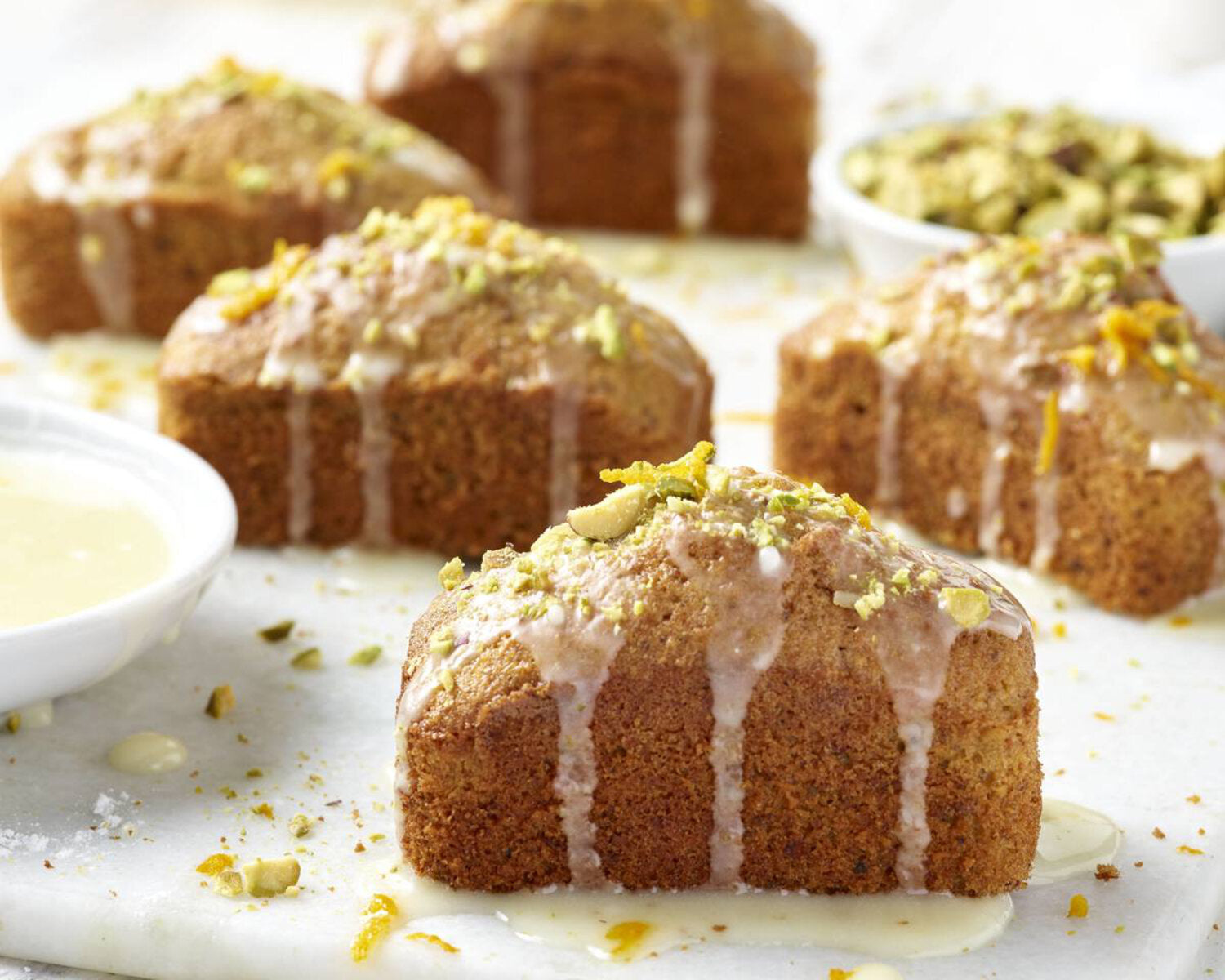 Pistachio, Orange & Cardamom Mini Loaves