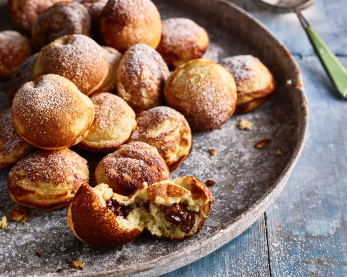 Prue Leith’s Aebleskiver with Dark Chocolate