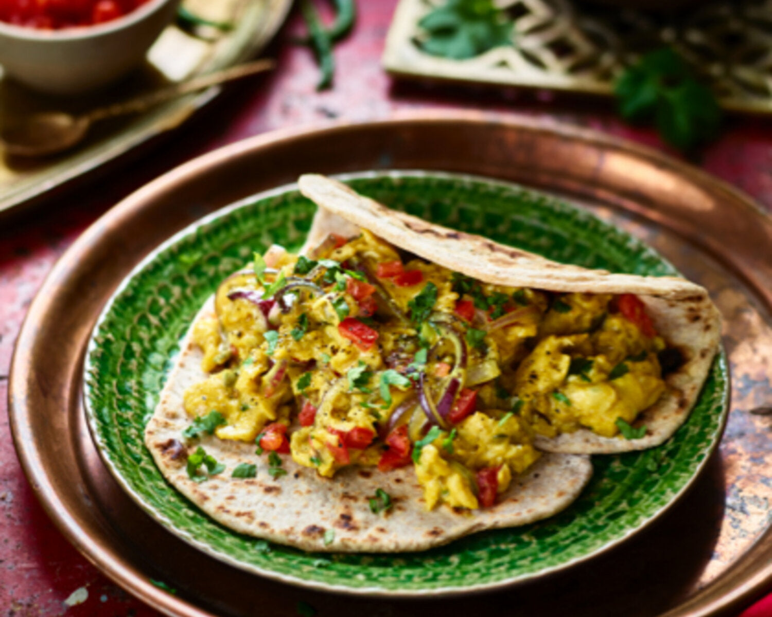 Prue Leith's Warm Chapattis with Masala Scrambled Eggs