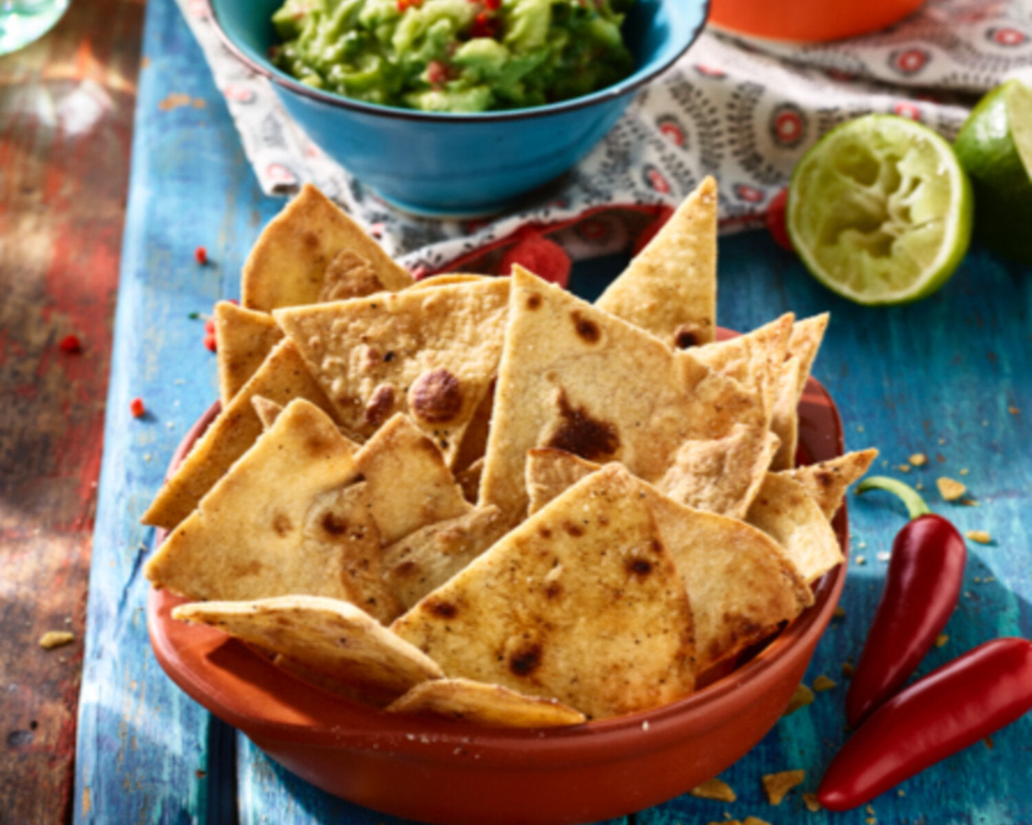 Prue Leith's Fried Tortilla Chips with Guacamole