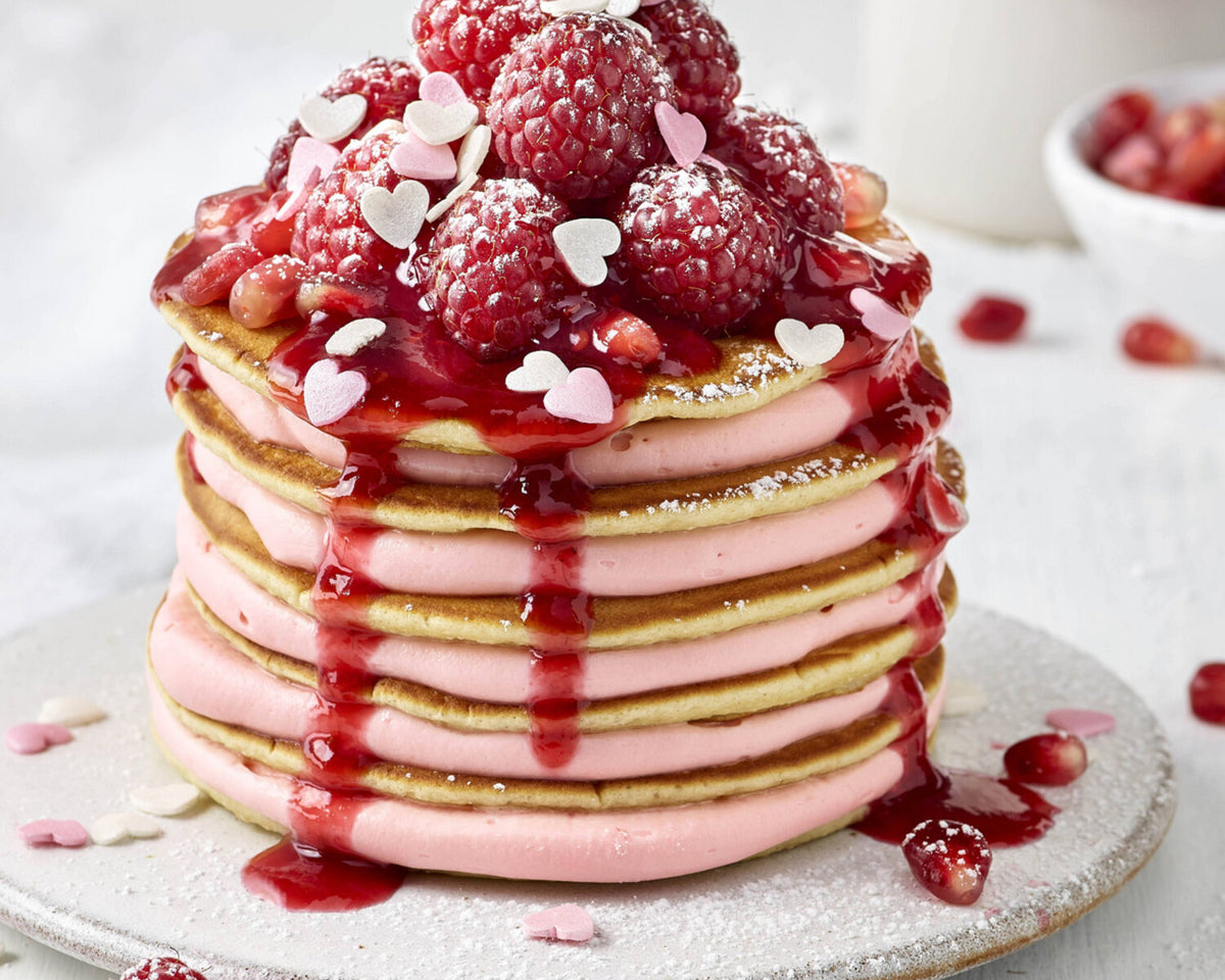 Raspberry Pancake Cakes