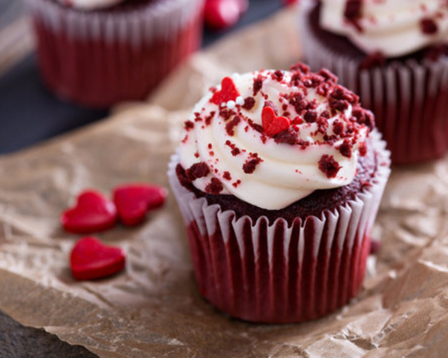Red Velvet Valentines Cupcakes