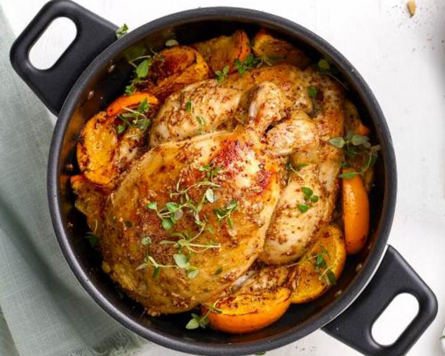 Orange, Thyme & Pine Nut Roasted Chicken for the Remoska