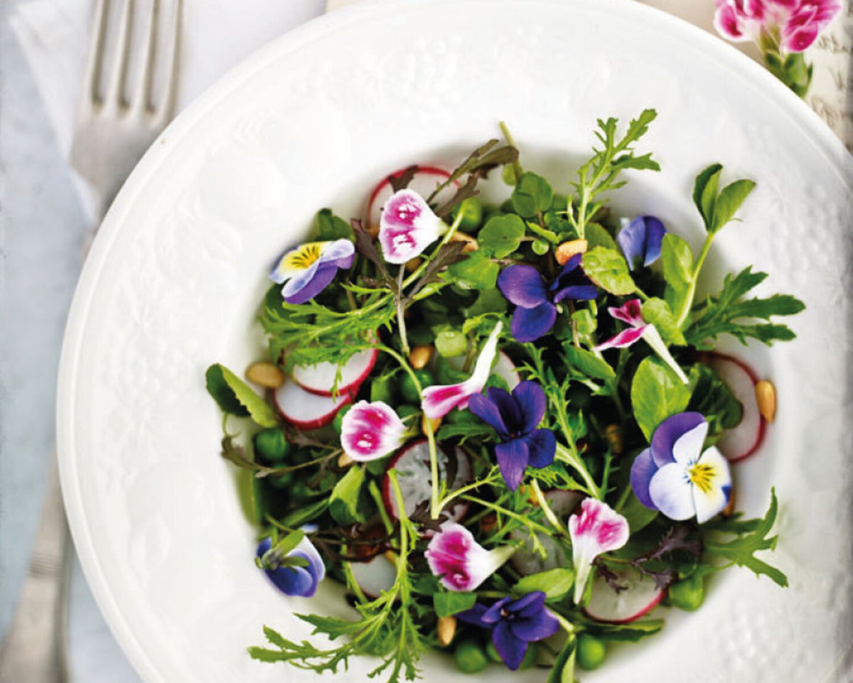 Baby Leaf Salad With Edible Flowers