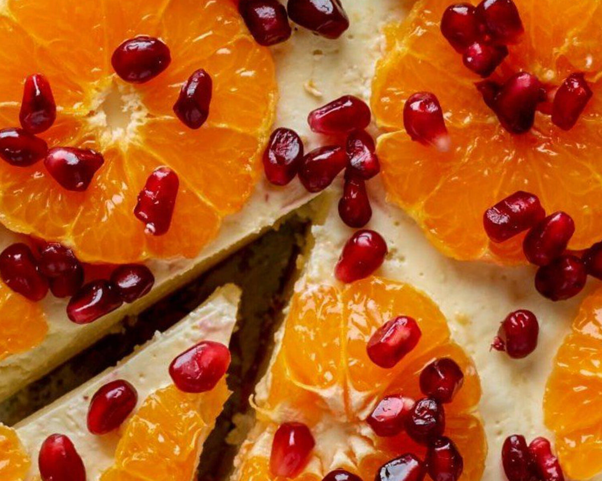 Slow-cooker Clementine & Pomegranate Cheesecake