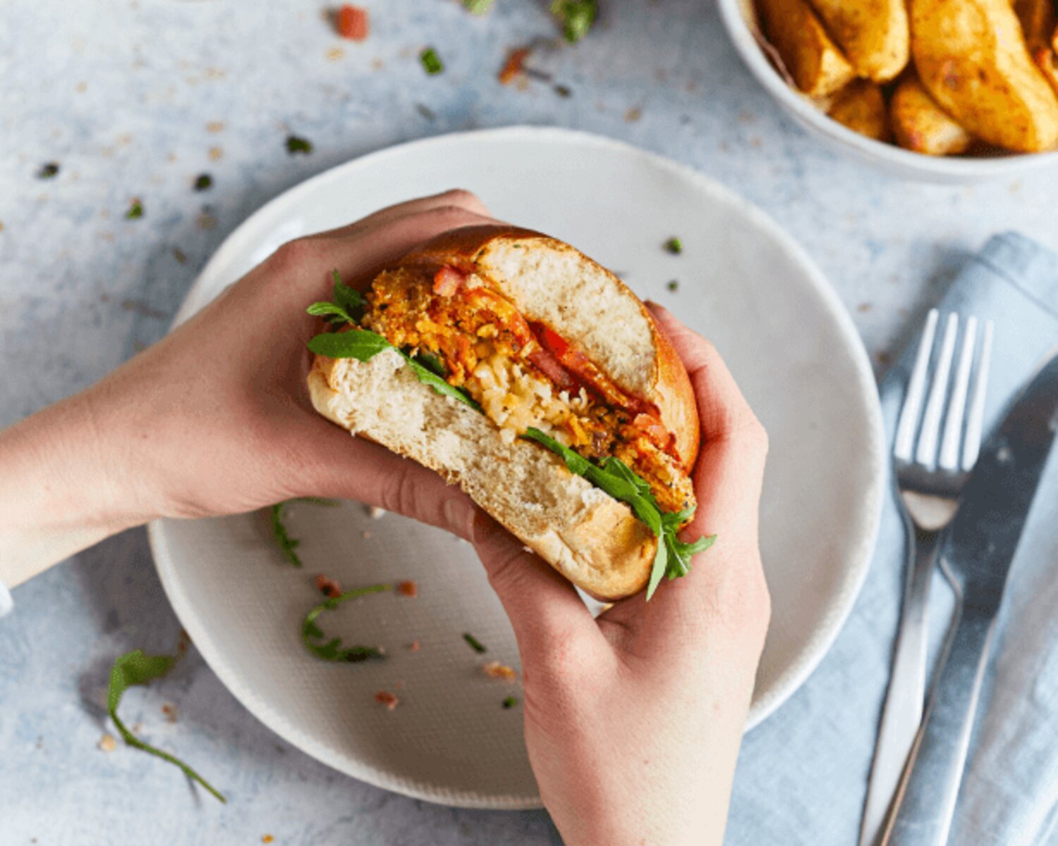 Spiced Carrot, Chickpea & Cheddar Veggie Burgers