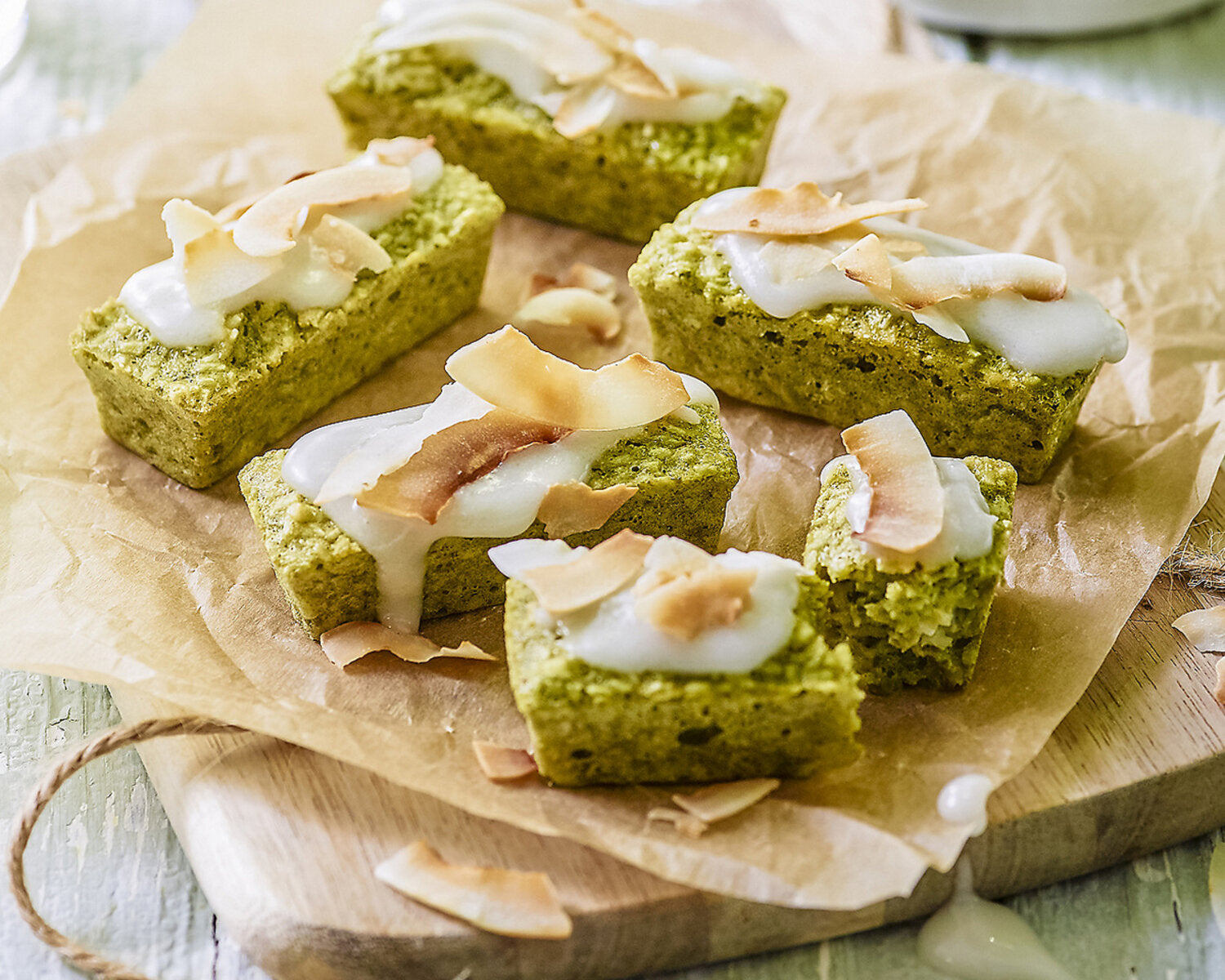 Spiced Coconut Matcha Bars