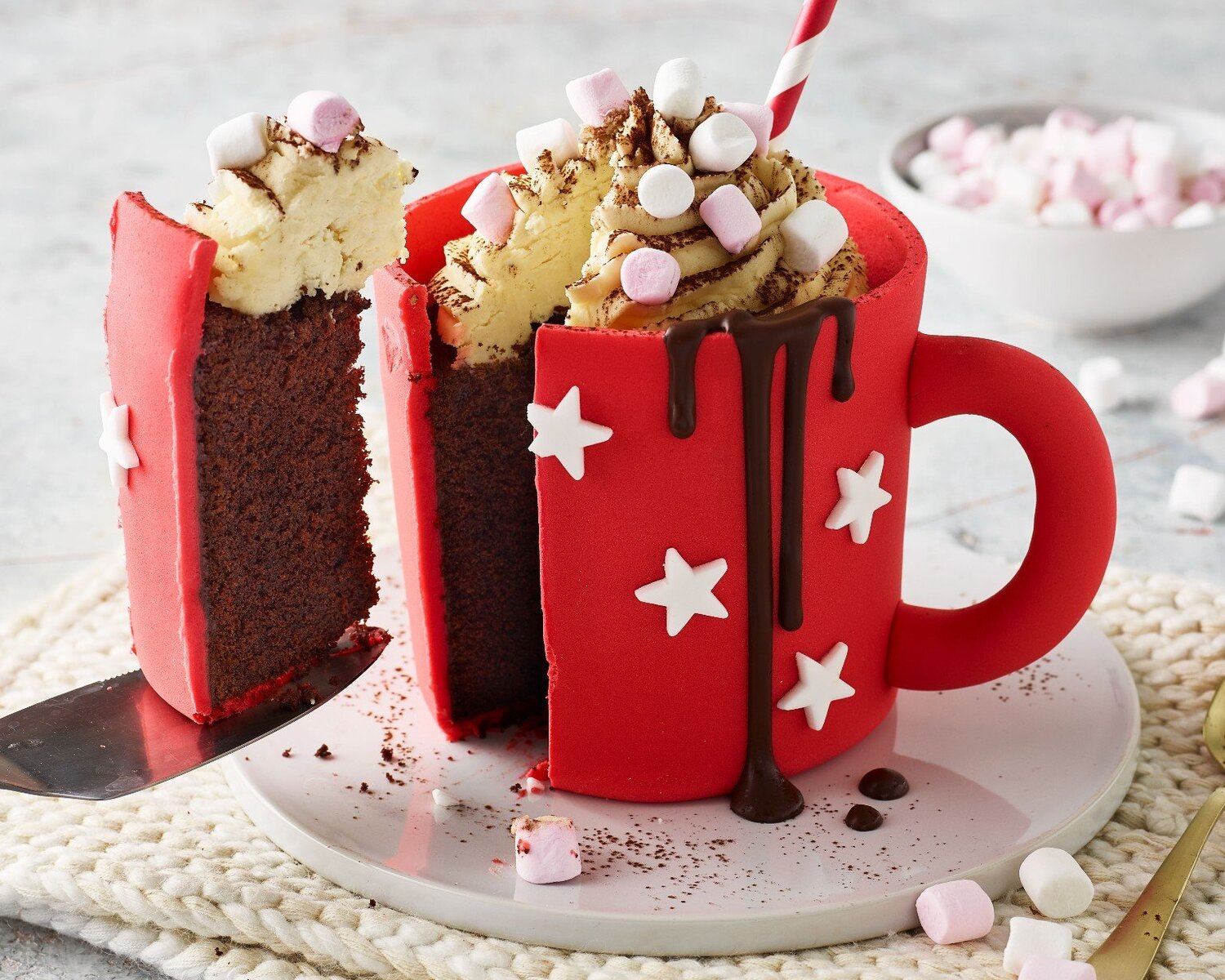 Hot chocolate mug cake