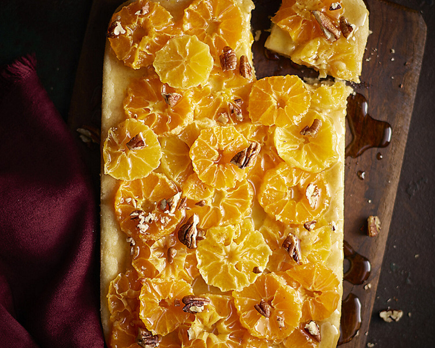 Syrupy Satsuma Shortbread Slices
