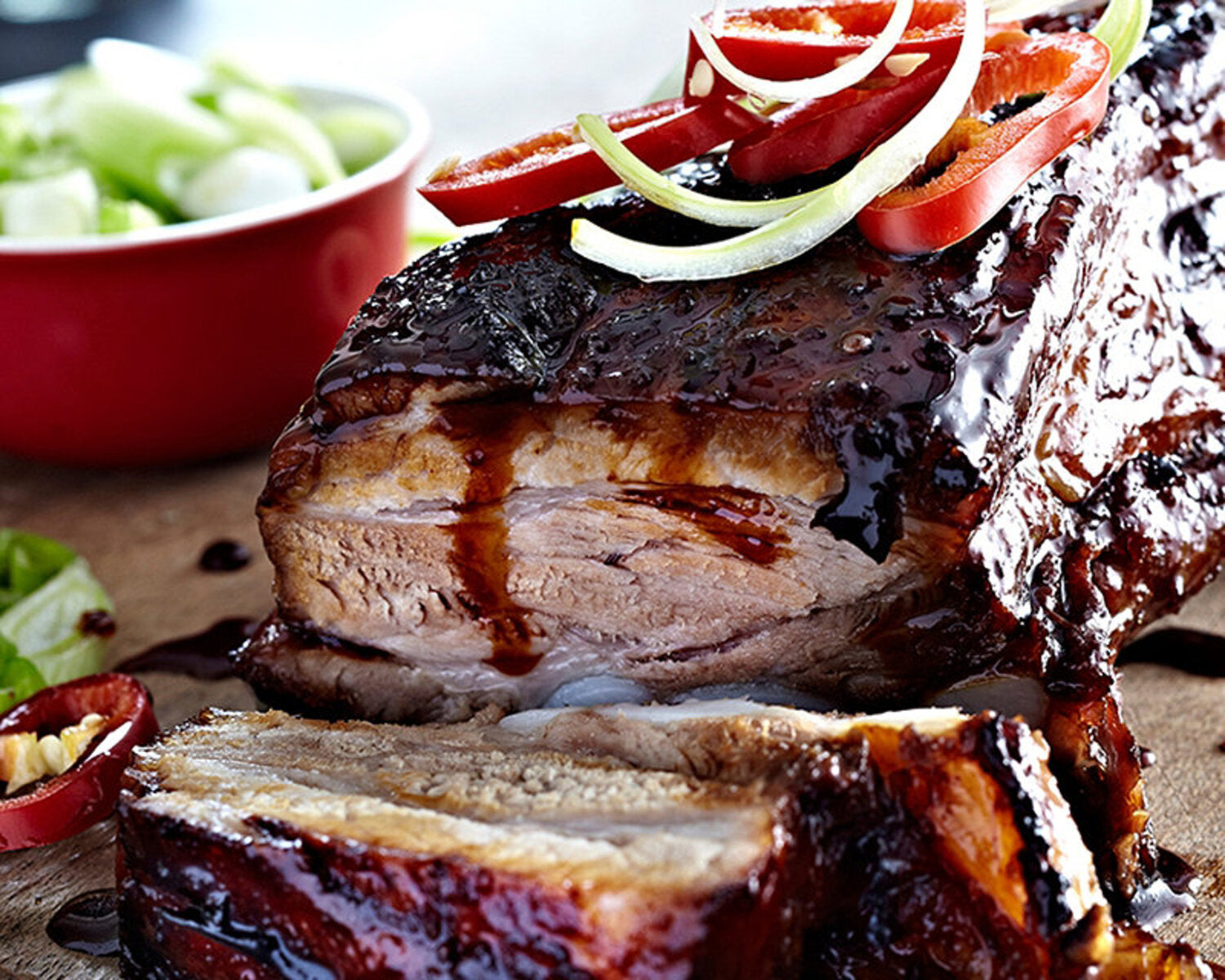 Twice-Cooked Pork Belly with Sticky Chinese Glaze