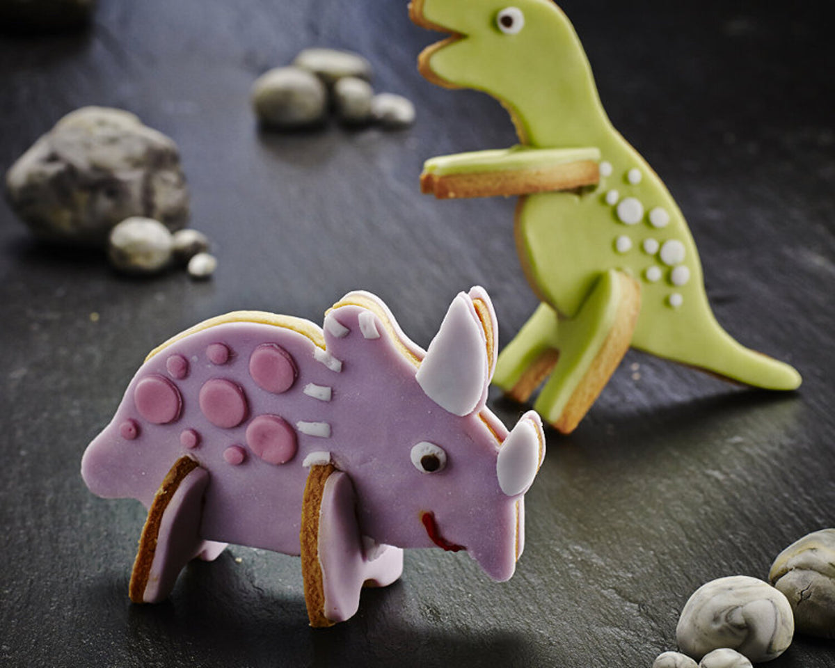 Vanilla Dinosaur Cookies