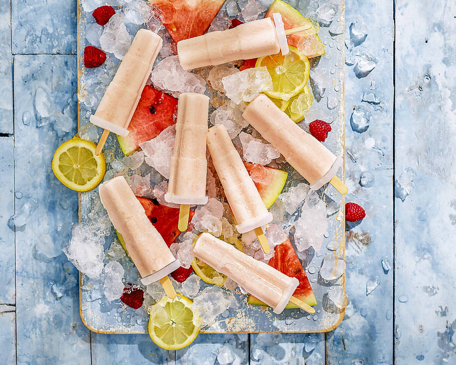Watermelon & Raspberry Froyo Lollies