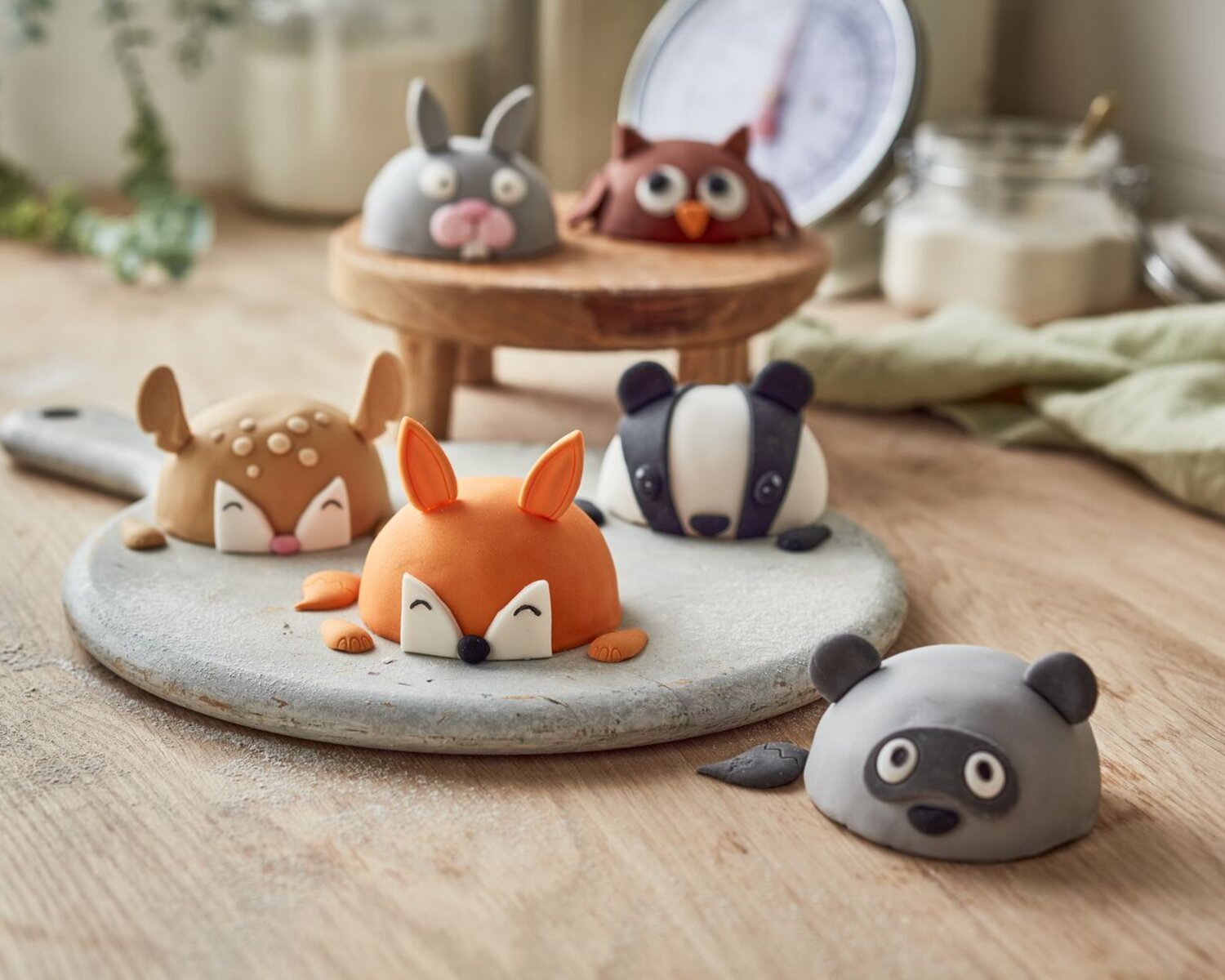 Woodland Animal cakes made using animal moulds