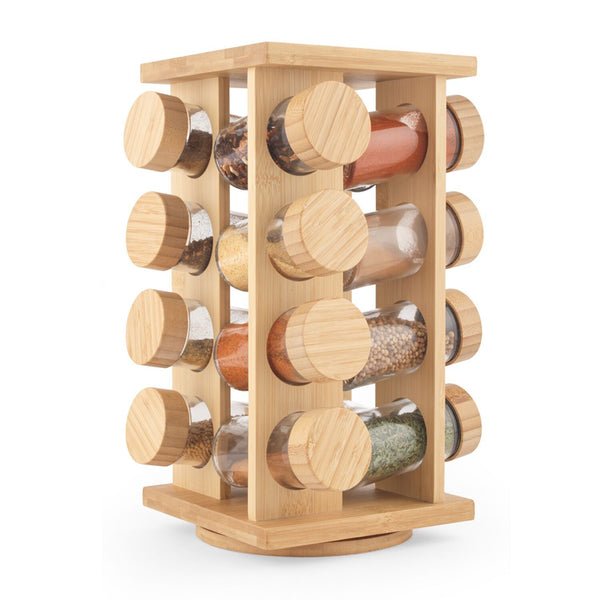 Salter Bamboo 16-Jar Rotating Spice Rack